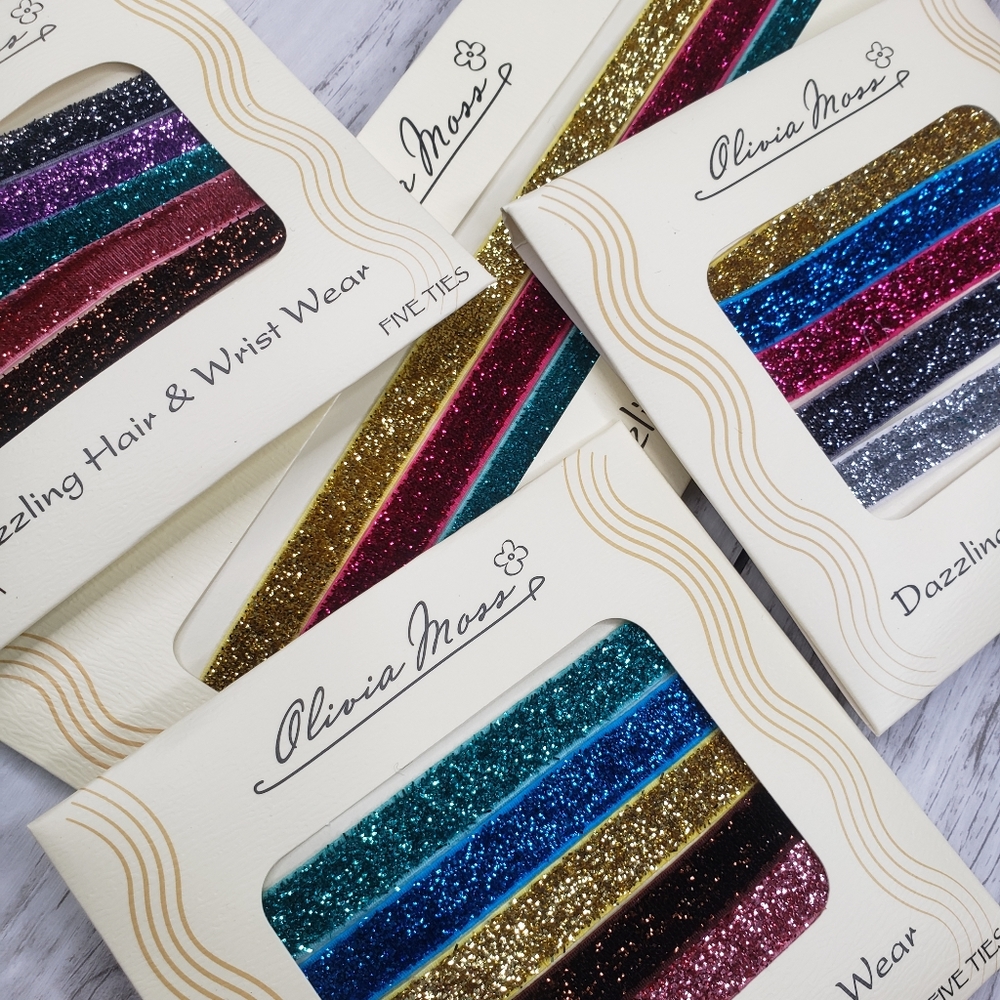 Girls headbands hair ties glitter cute sparkle